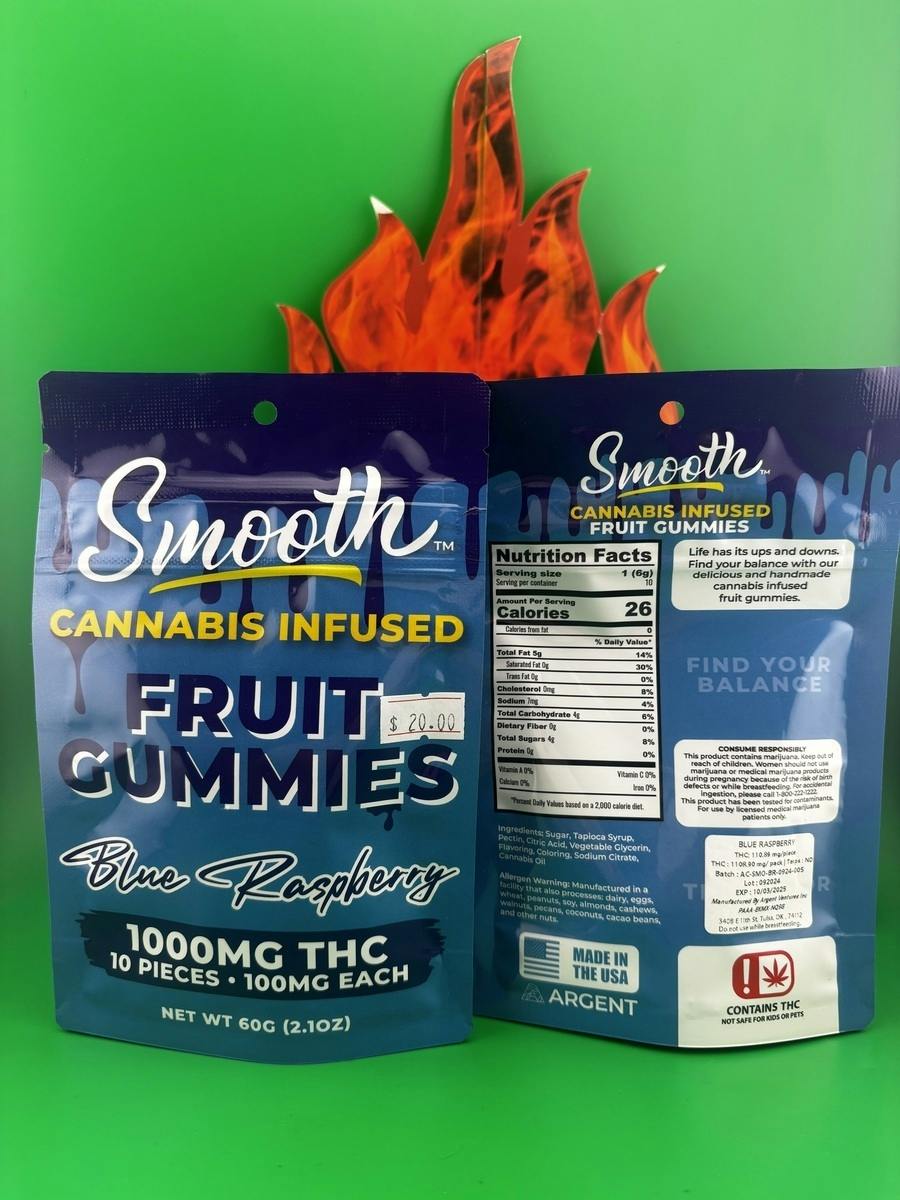 Smooth 1000mg Gummies (Blue Raspberry)
