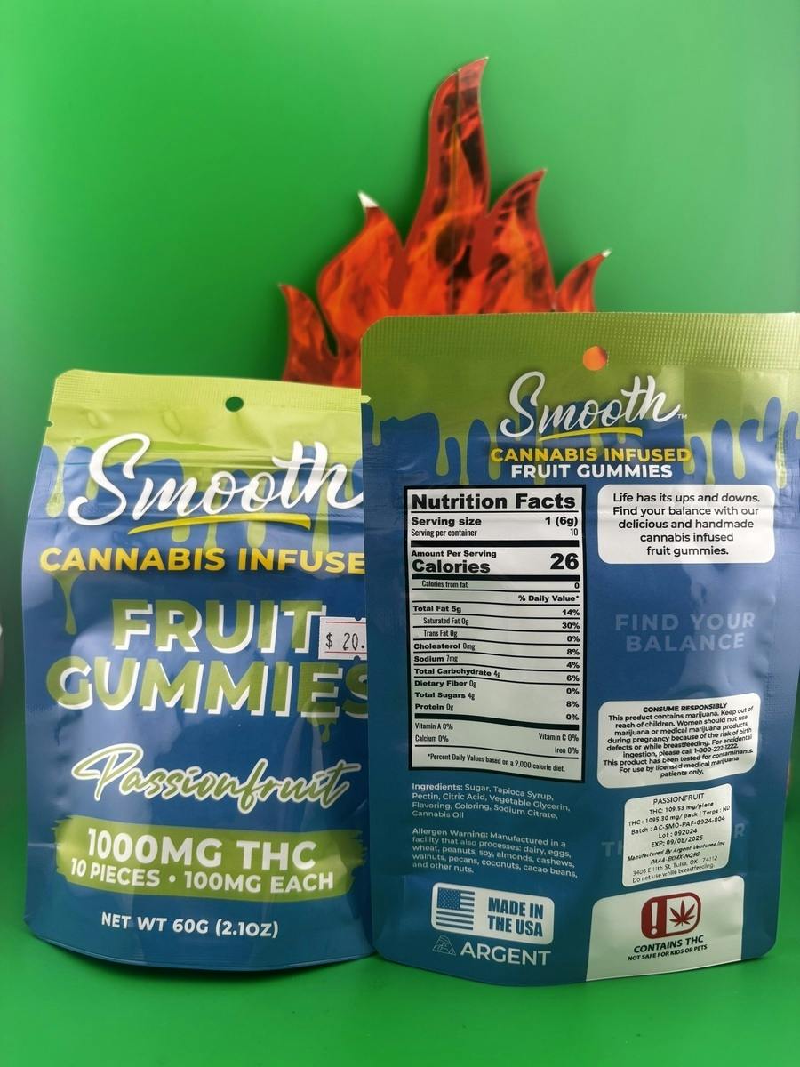 Smooth 1000mg Gummies (Passionfruit)
