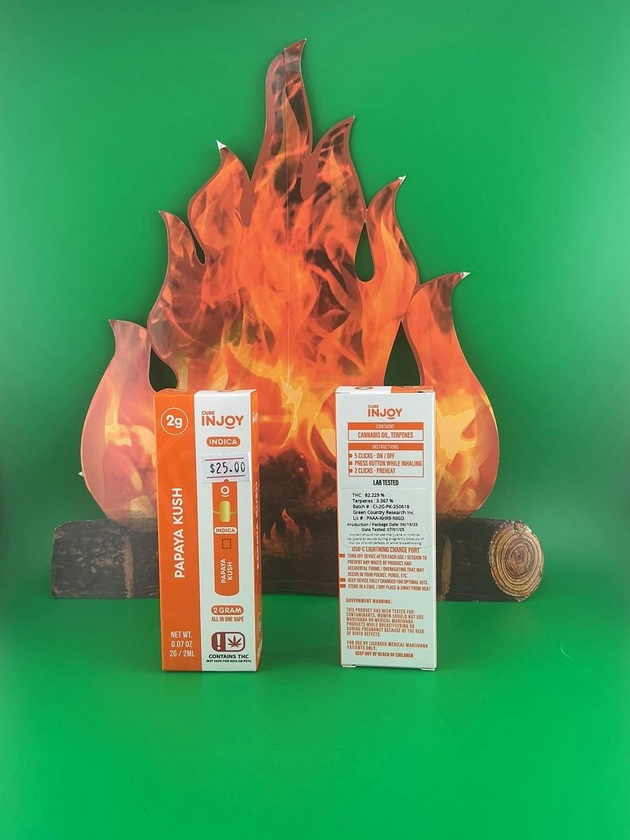 Cure Injoy 2g Disposable (Papaya Kush)