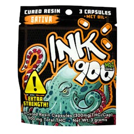 Ink - 900mg Sativa Cured Resin Capsules (300mg Each)