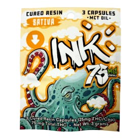 Ink - 75mg Sativa Cured Resin Capsules (25mg Each)
