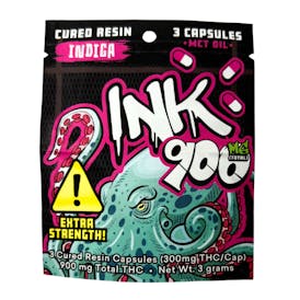 Ink - 900mg Indica Cured Resin Capsules (300mg Each)
