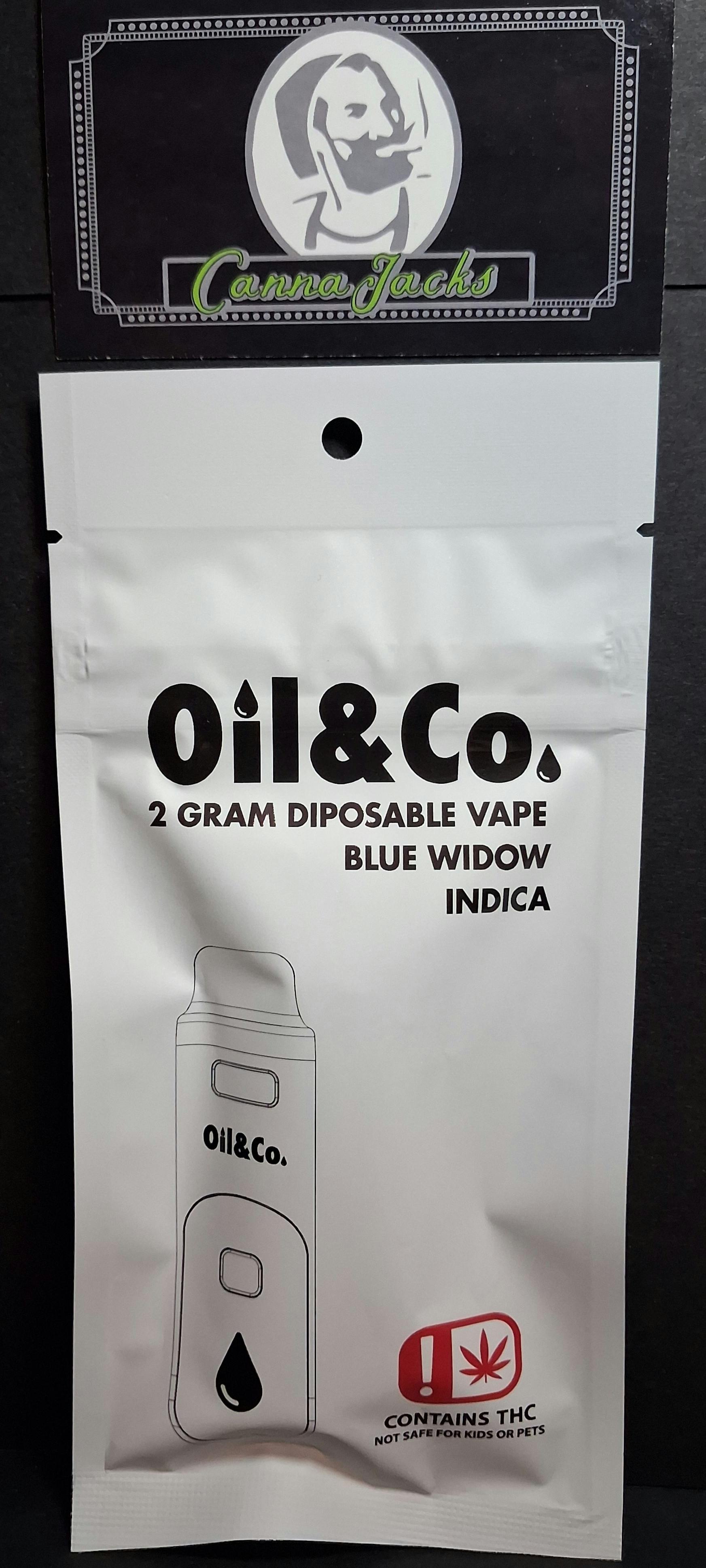 2g Blue Widow Disposable - Oil & Co (Indica) by Oil & Co