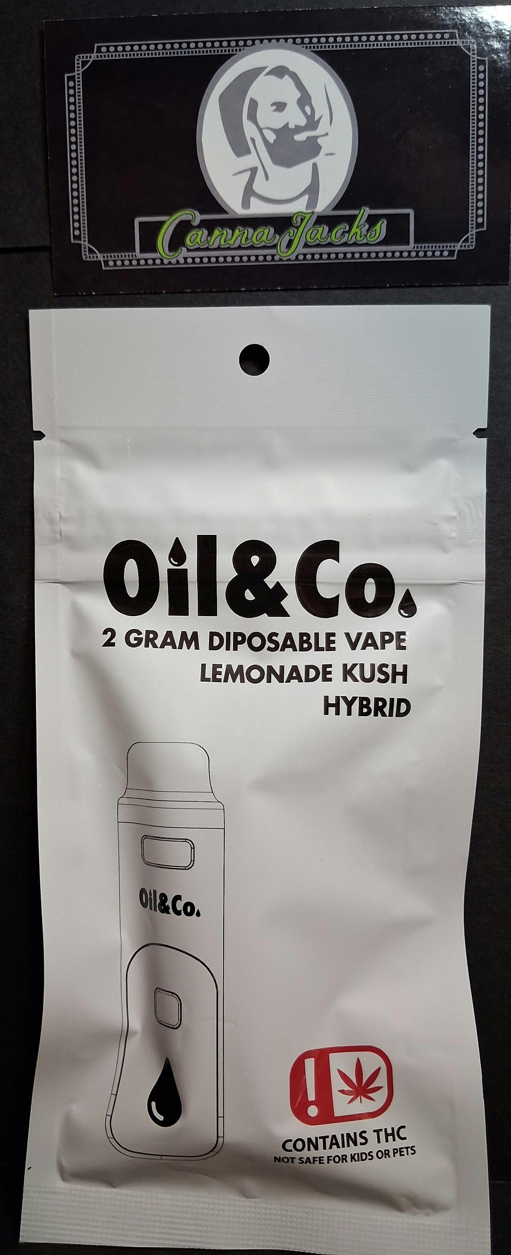 2g Lemonade Kush Disposable - Oil & Co (Hybrid)
