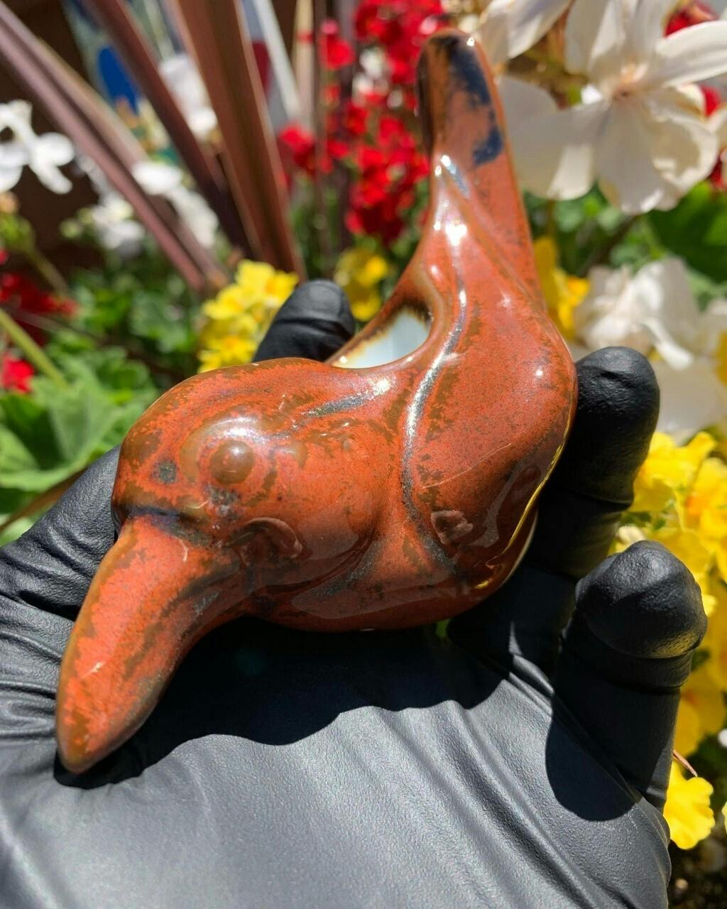 Porcelain Bird Pipe