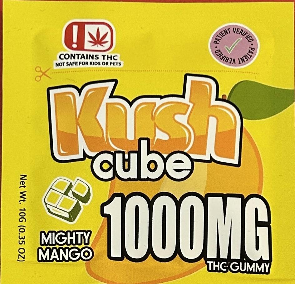 Mighty Mango 1000mg Gummy- Kush Cube