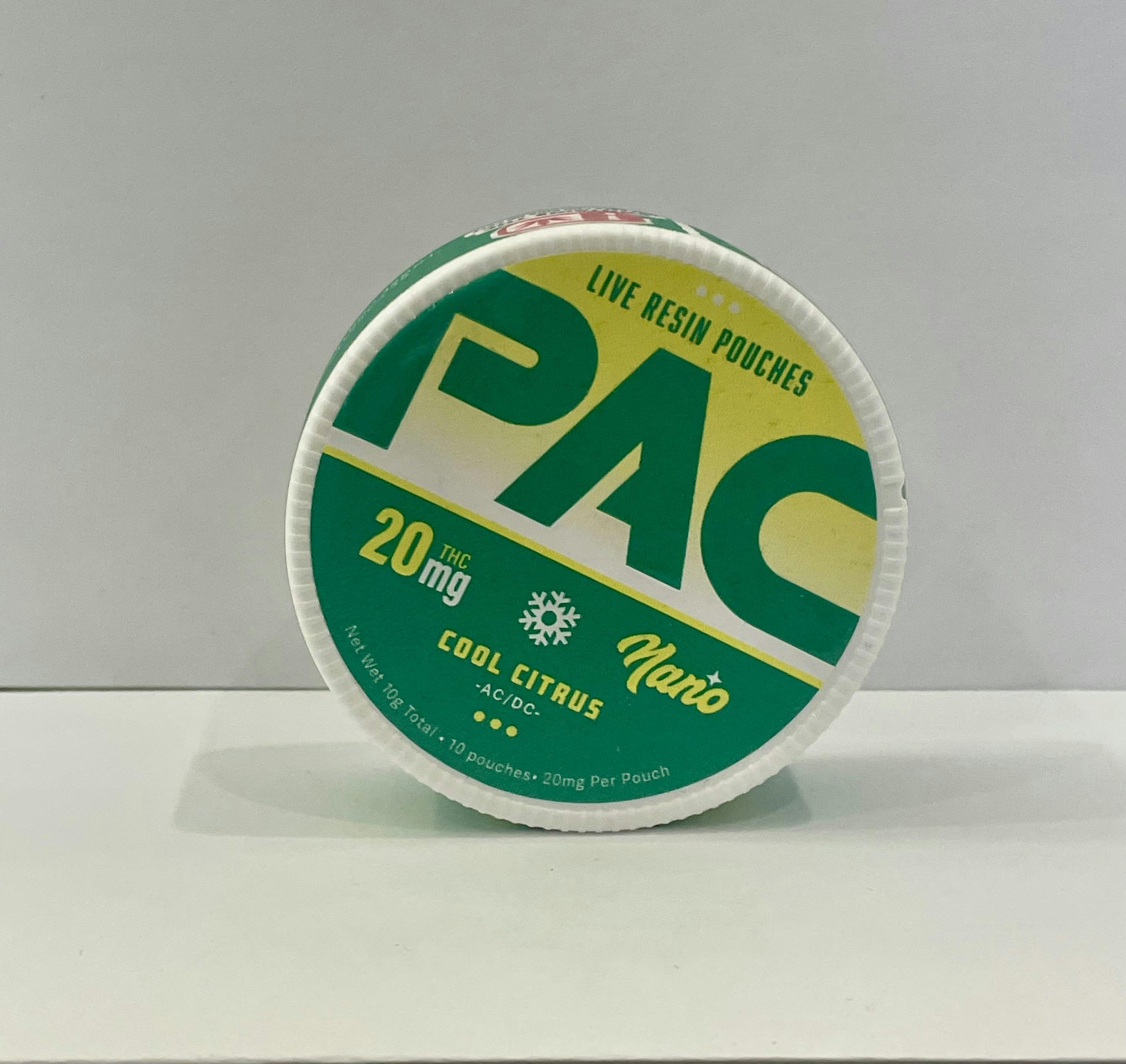 PAC - Cool Citrus - 200mg Nano Live Resin Dip Pouches ($25/2 For $40)