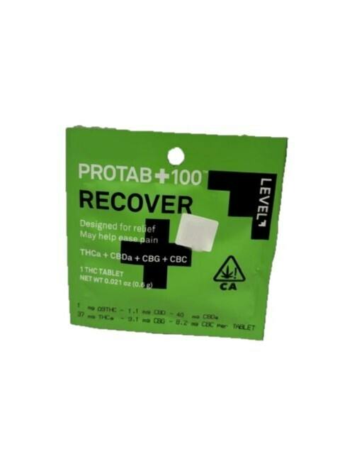 Level | Recover THC:CBD:CBG:CBC (H) | 100mg Protab