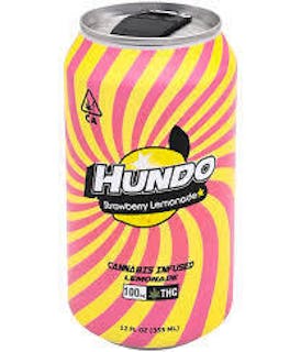 HUNDO-STRAWBERRY LEMONADE 12OZ 100MG