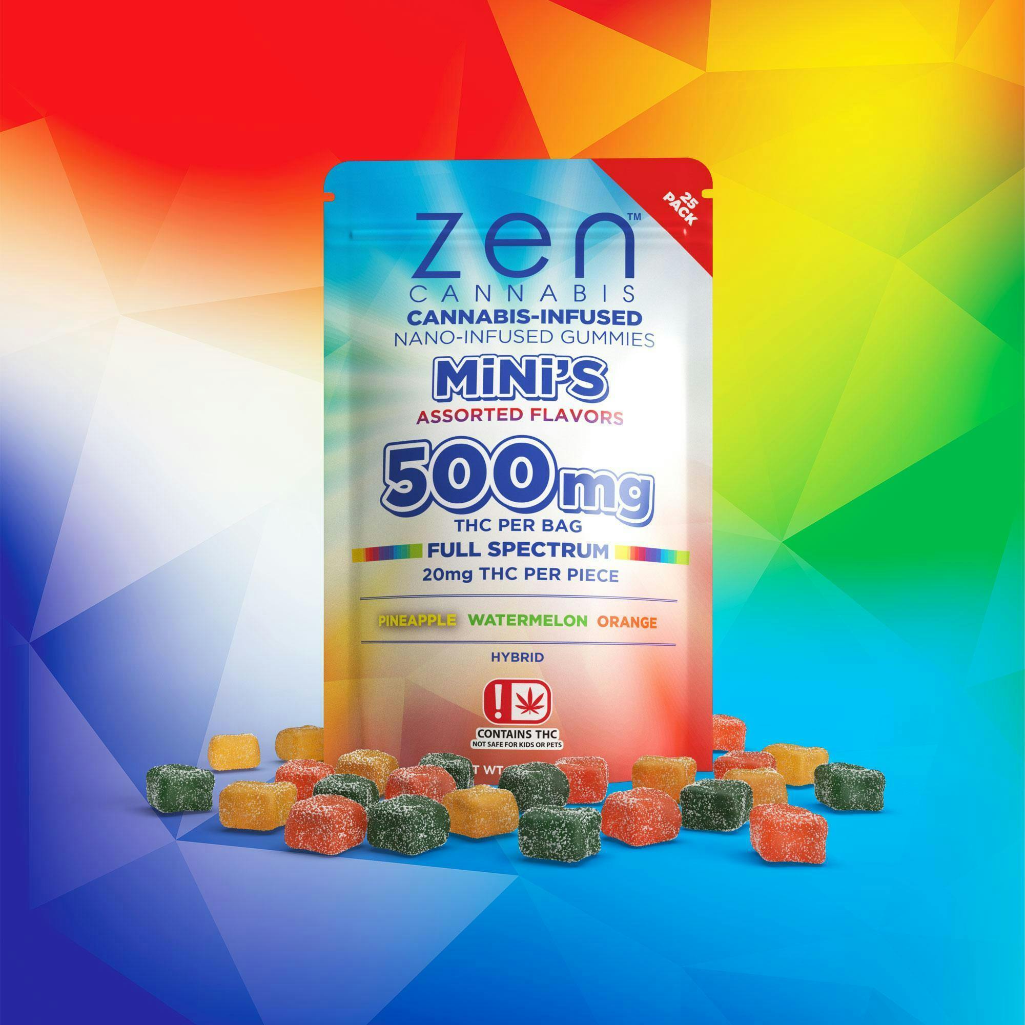 Zen 500MG Full Spectrum Mini Hybrid Gummies