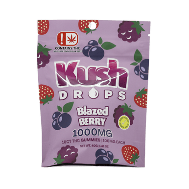 Kush Drops | Blazed Berry Gummies | 1000mg THC