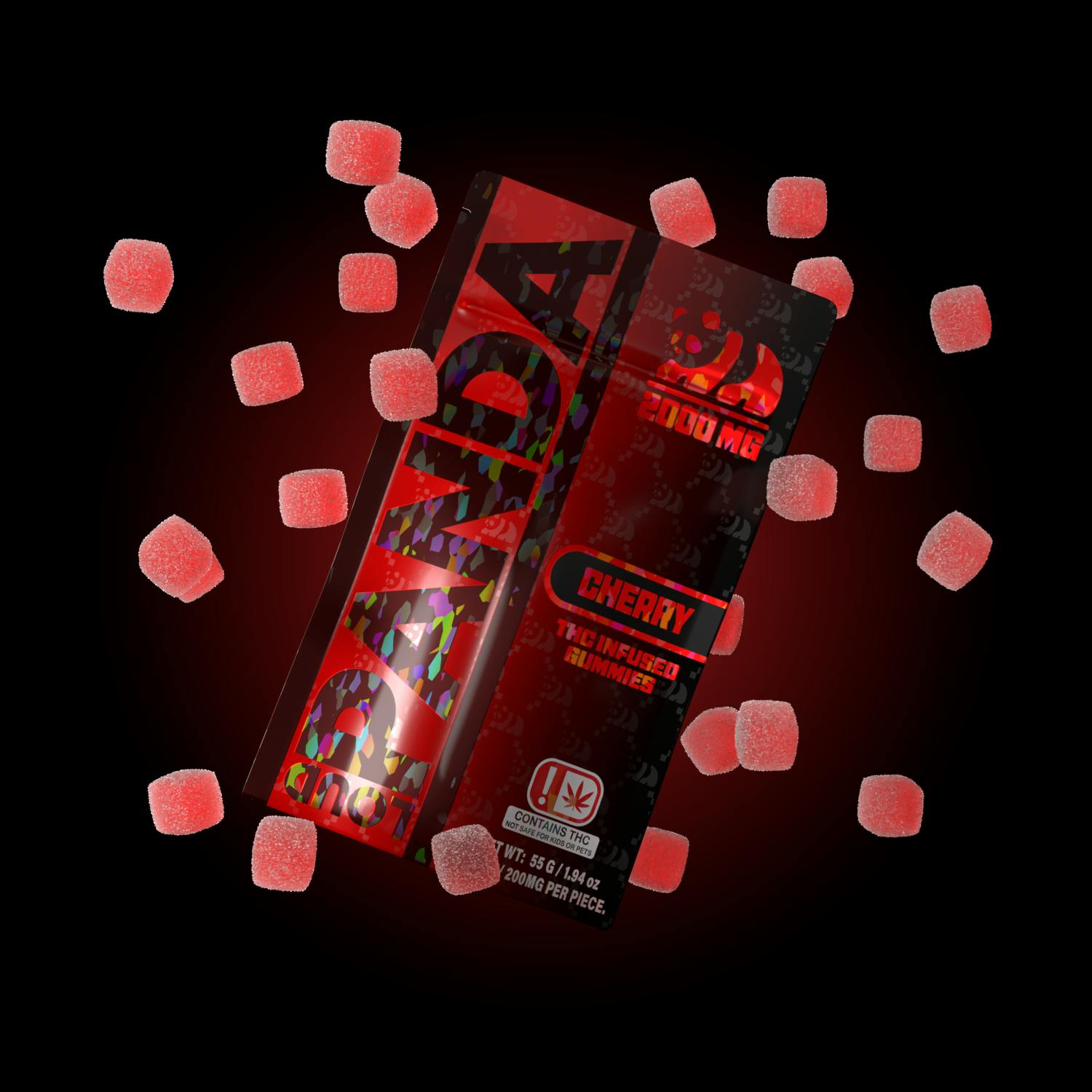 Cherry Gummies | 2000mg | 10ct | 200mg/ea