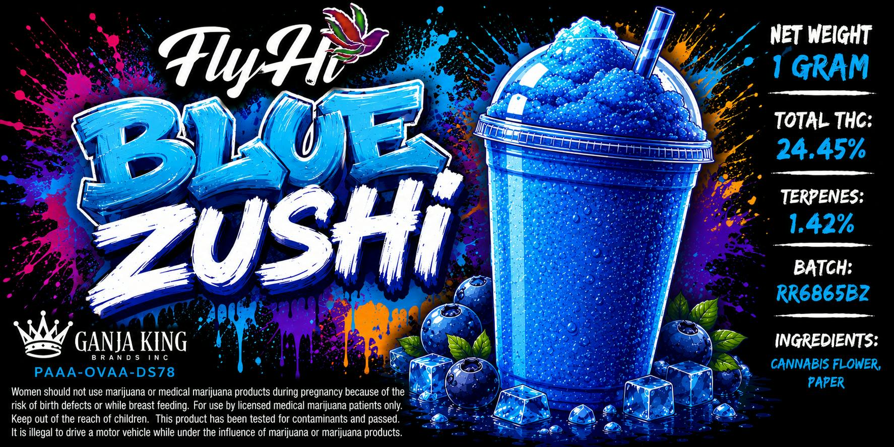 Fly Hi "Blue Zushi" 28pk Pre Rolls