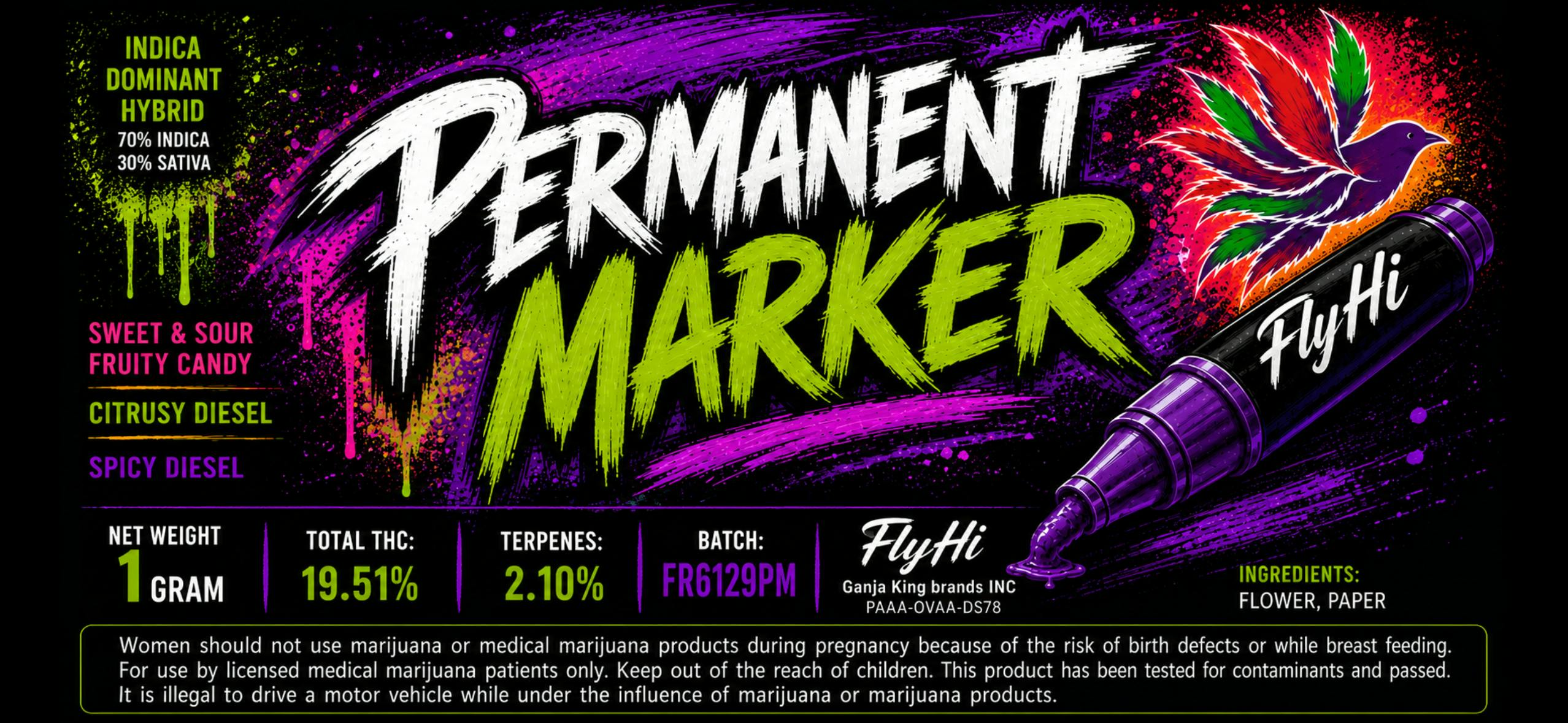 Fly Hi "Permanent MArker" 28pk Pre Rolls