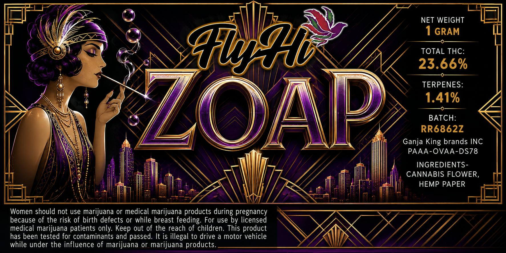 Fly Hi "Zoap" 28pk Pre Rolls