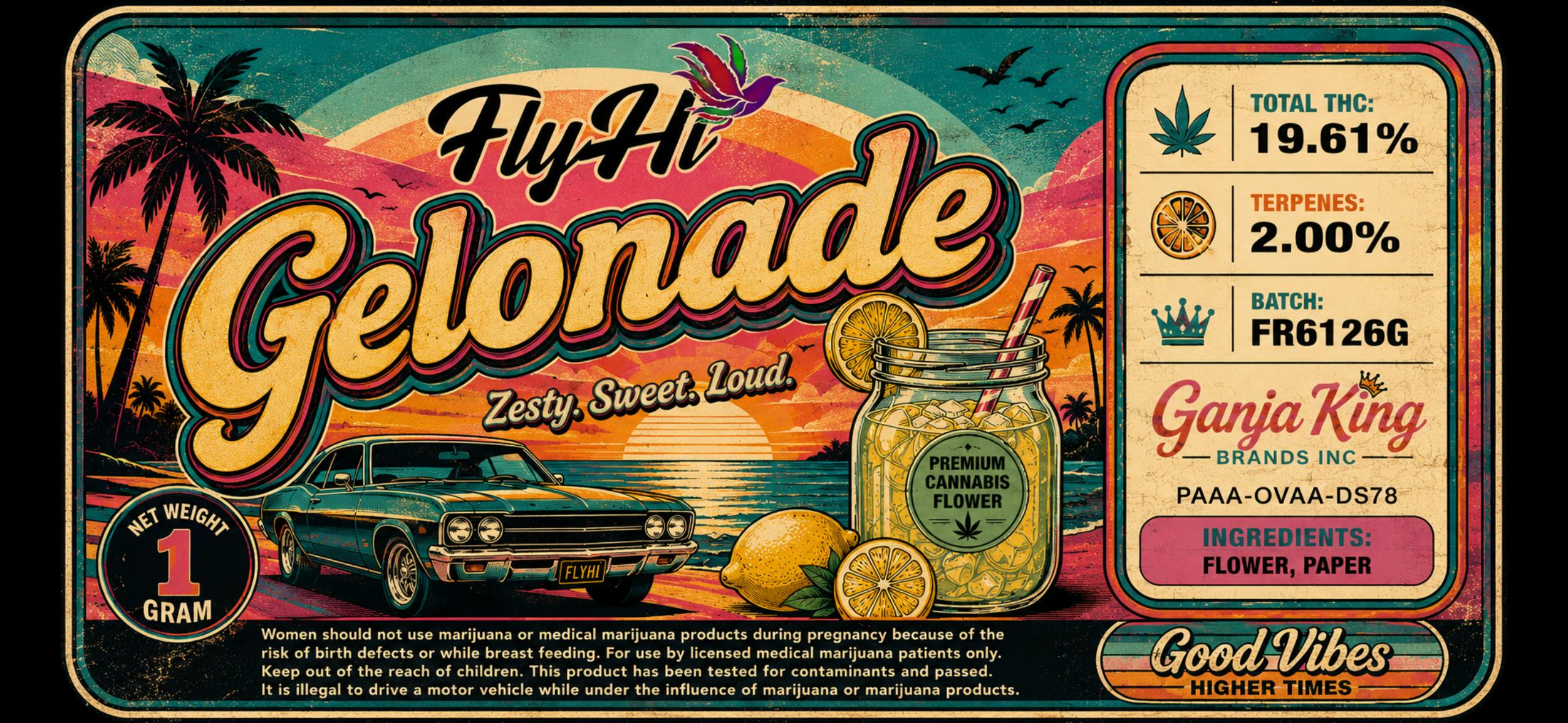 Fly Hi "Gelonade" 28pk Pre Roll