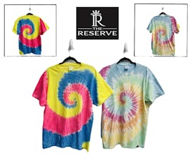 RAINBOW TIE DYE CREW NECK SHIRT M