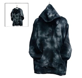 BLACK TIE DYE HOODIE W/ BLACK EMBROIDERY M