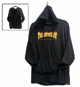 LIGHTWEIGHT BLACK THRASHERS HOODIE M