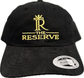 BLACK DAD HAT W/ GOLD EMBROIDERY