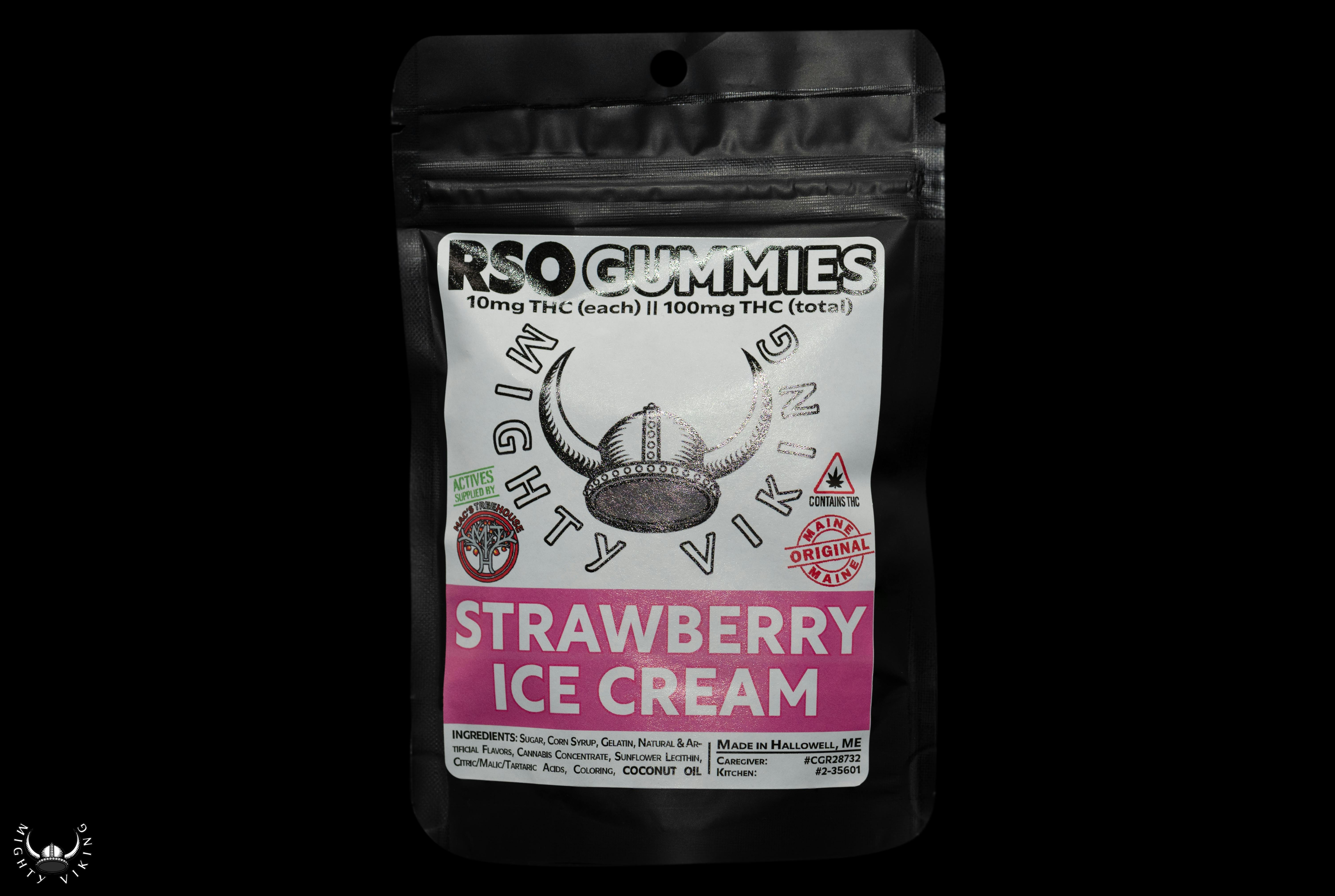 Mighty Viking 10mg RSO Gummies - Strawberry Ice Cream