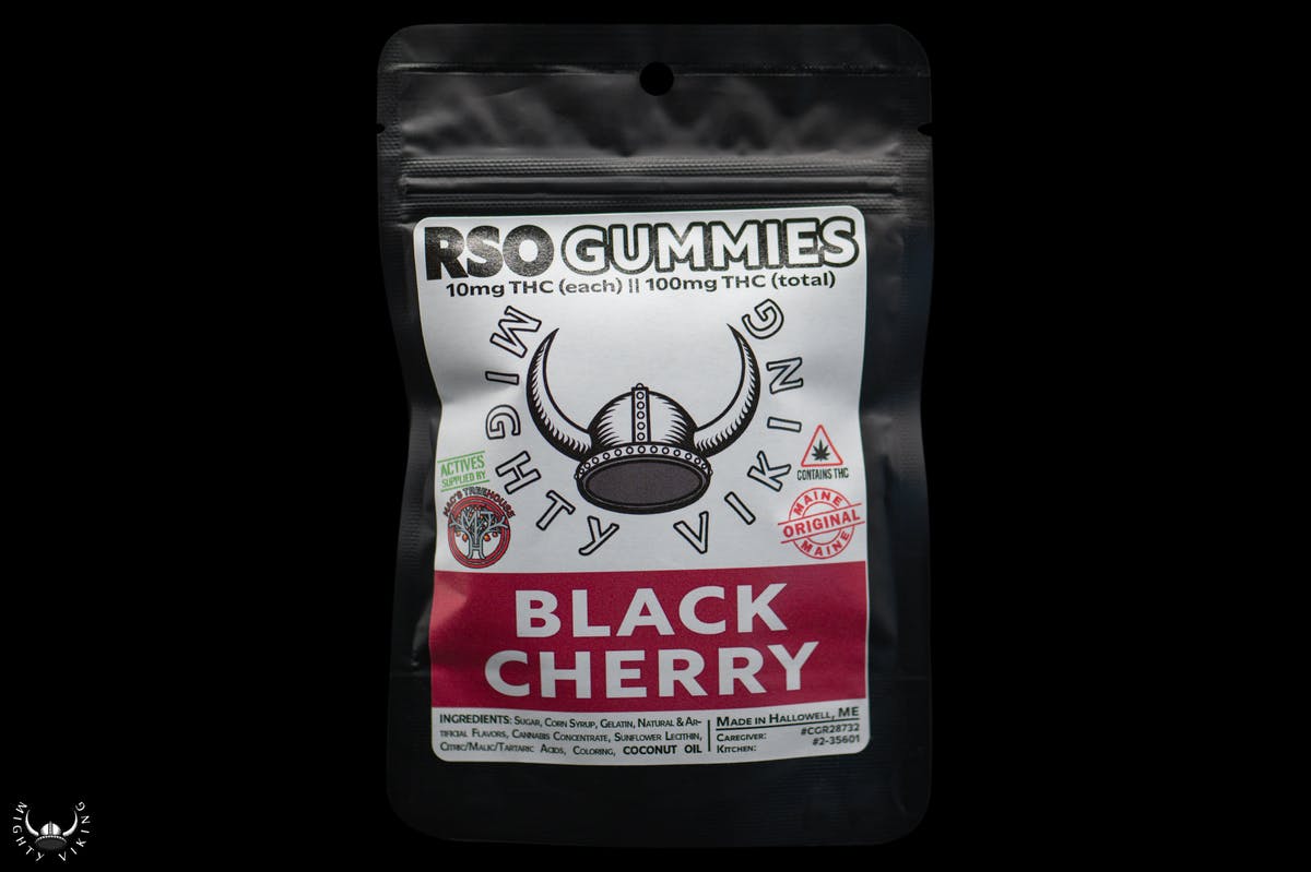 Mighty Viking 10mg RSO Gummies - Black Cherry