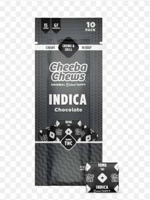 Indica Chocolate Taffy Chews | 100mg by Cheeba Chews