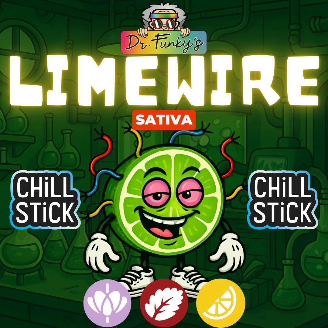 Dr. Funky's - Chill Stick Sativa - Limewire - 0.6g Infused Pre-roll