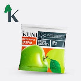 (KUNI) Green Apple Gummy 30mg Sativa (5x$15)