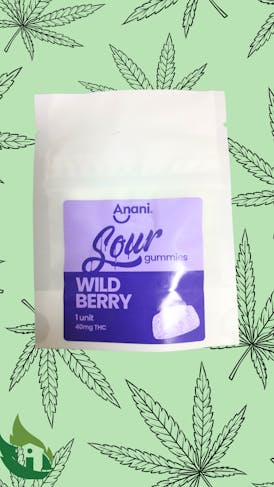 (Anani) Sour Wild Berry 40mg Gummy (5x$20)