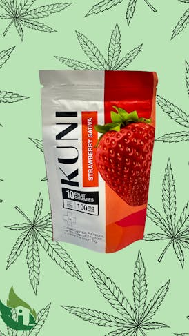 (KUNI) Strawberry Gummies Sativa 100mg (10pack)