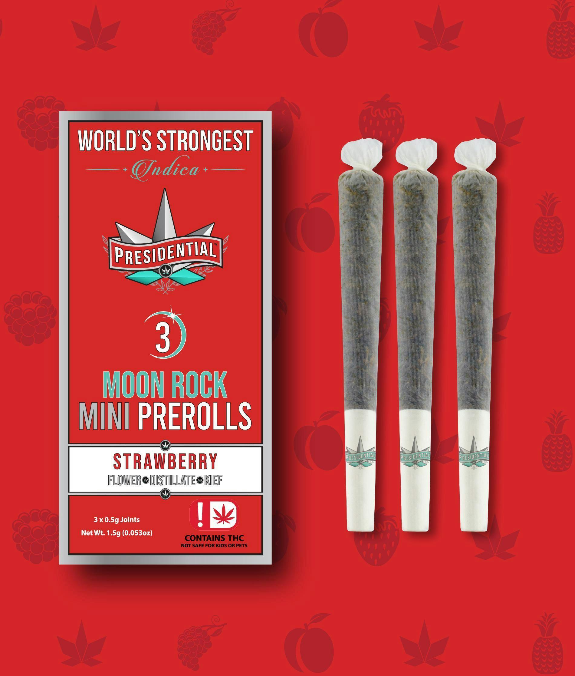 Strawberry | Moon Rock Infused Minis | 0.5g each | 3pk