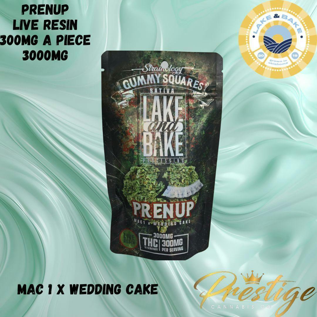 LAKE & BAKE LIVE RESIN GUMMIES | PRENUP - SATIVA (3000MG)