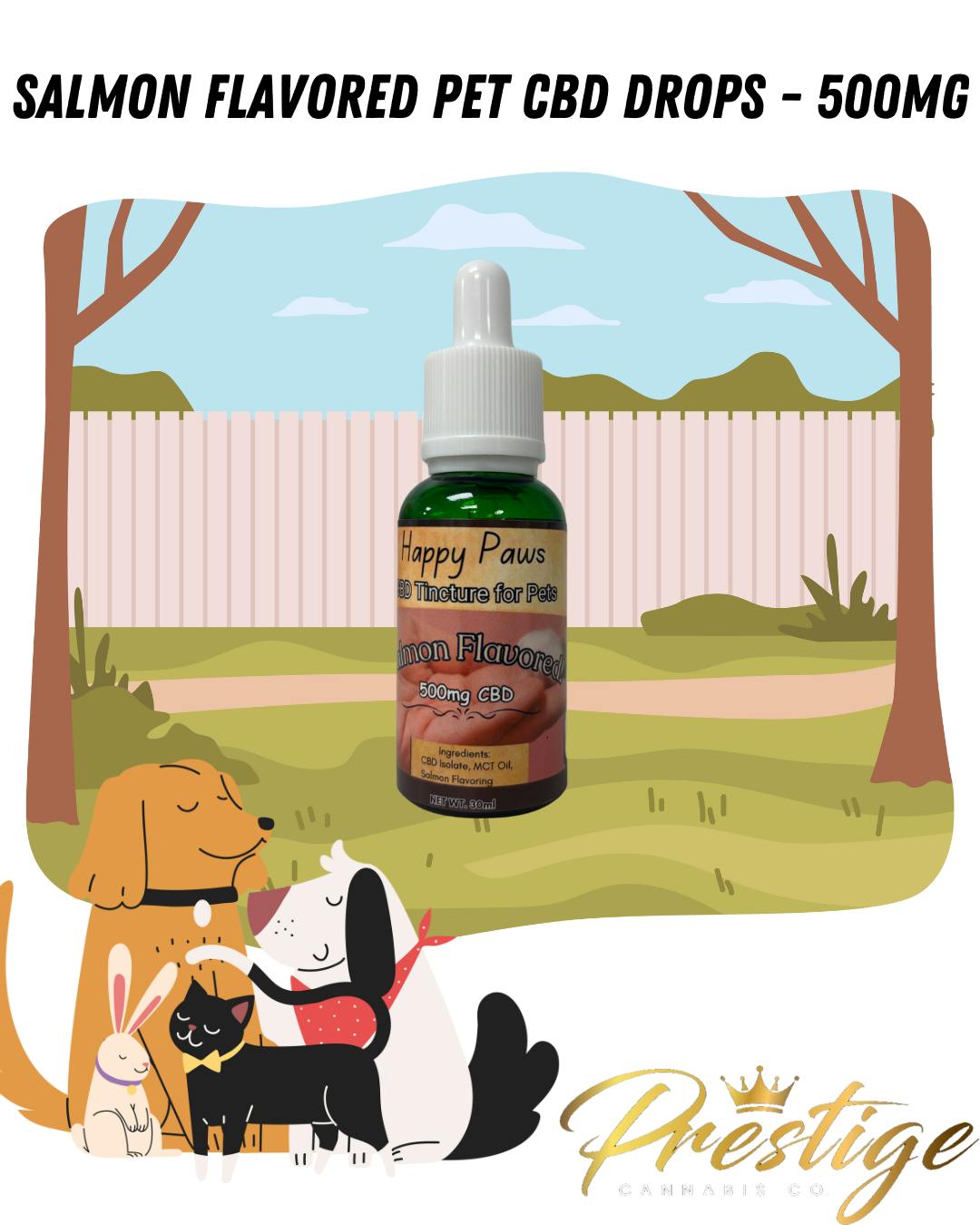 HAPPY PAWS PET TINCTURE | SALMON (500MG CBD ONLY)
