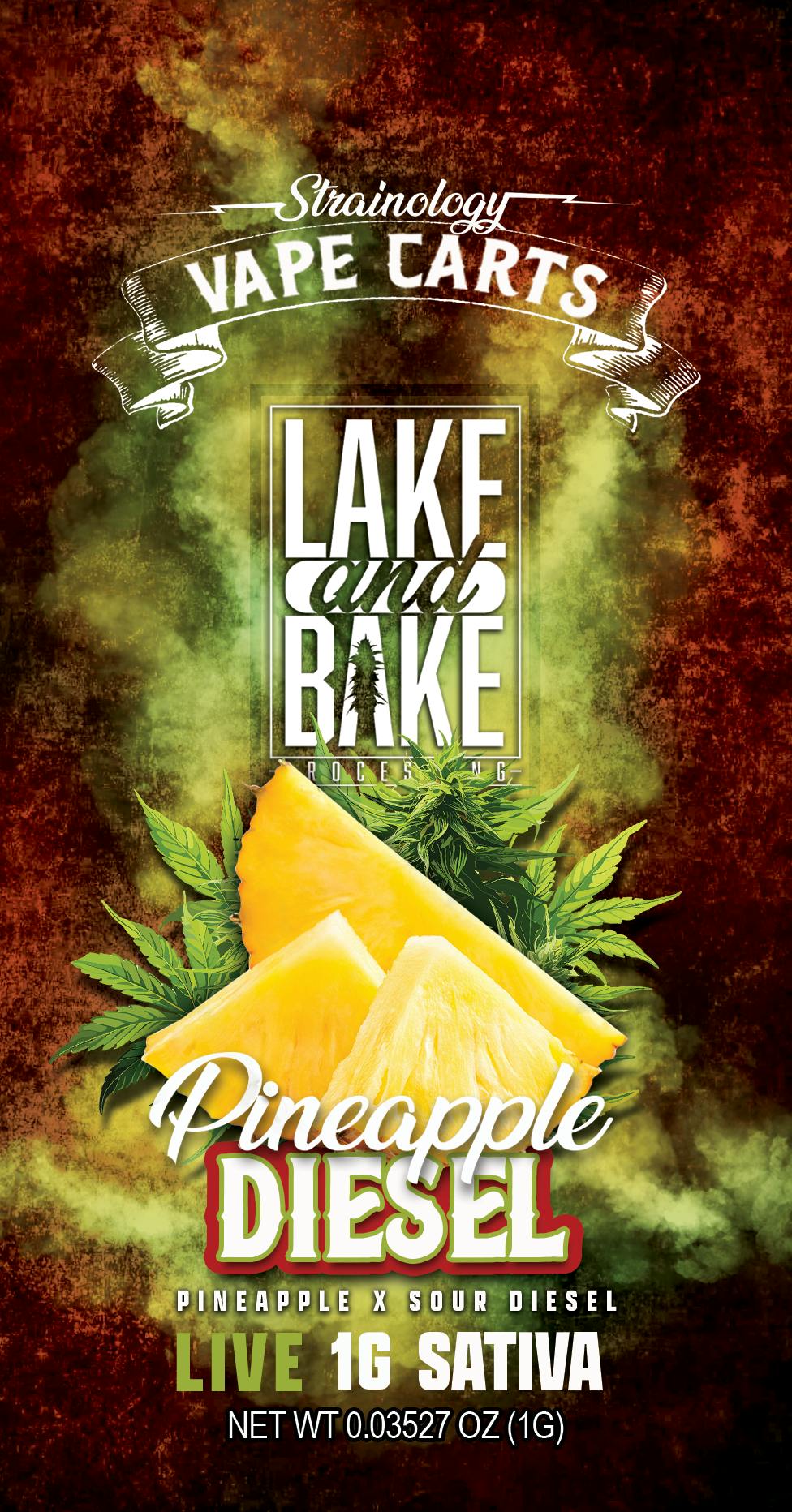 LAKE AND BAKE CARTRIDGE | PINEAPPLE DIESEL - SATIVA (1G)