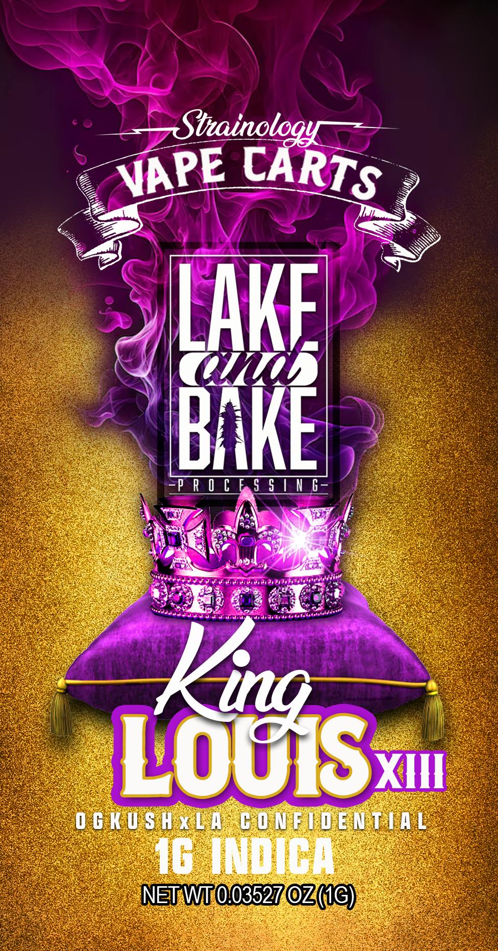 LAKE AND BAKE CARTRIDGE | KING LOUIS XIII - INDICA (1G)