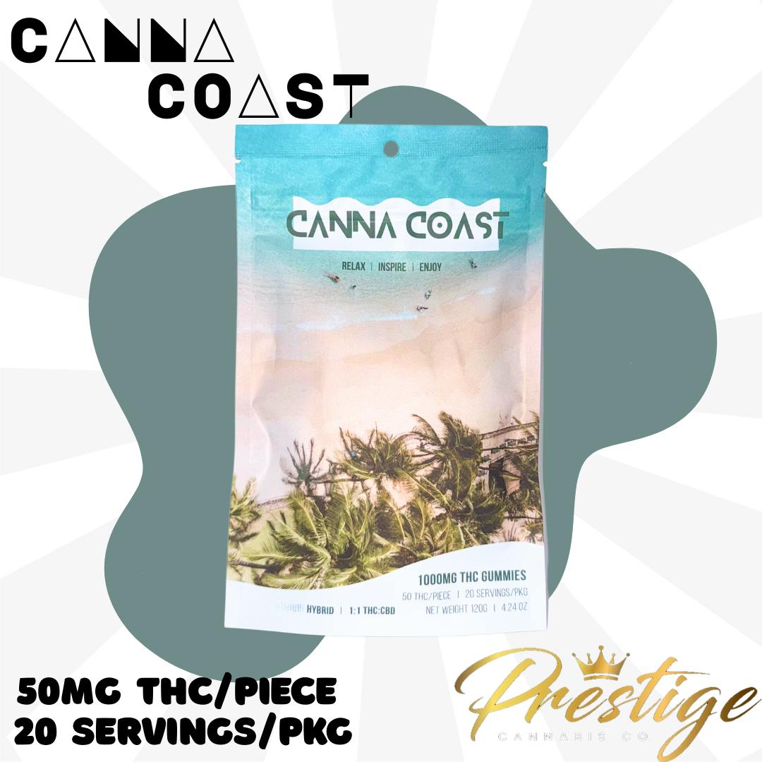 CANNA COAST GUMMIES | SOUR APPLE - HYBRID (1000MG)