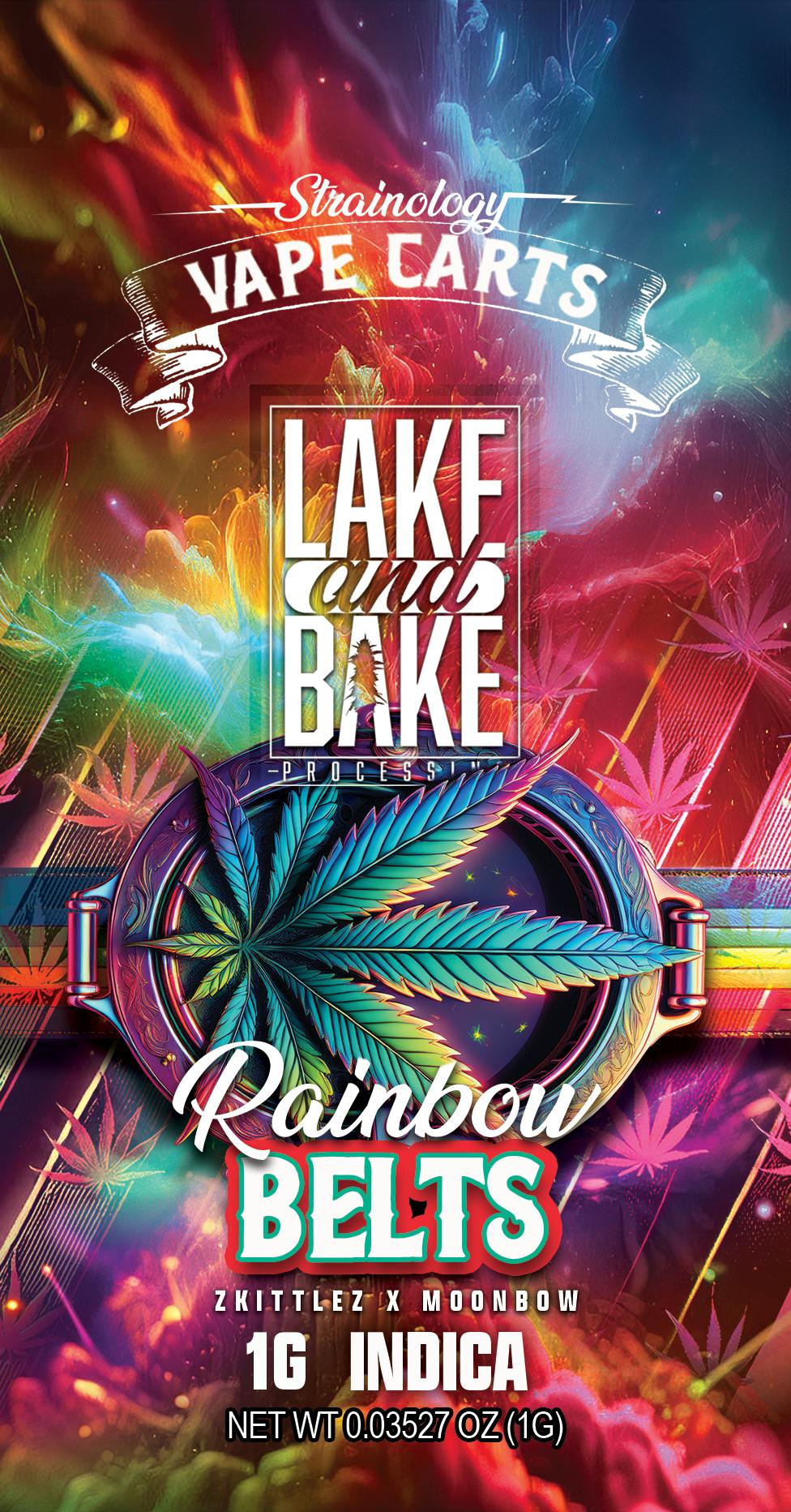 LAKE AND BAKE CARTRIDGE | RAINBOW BELTS - INDICA (1G)