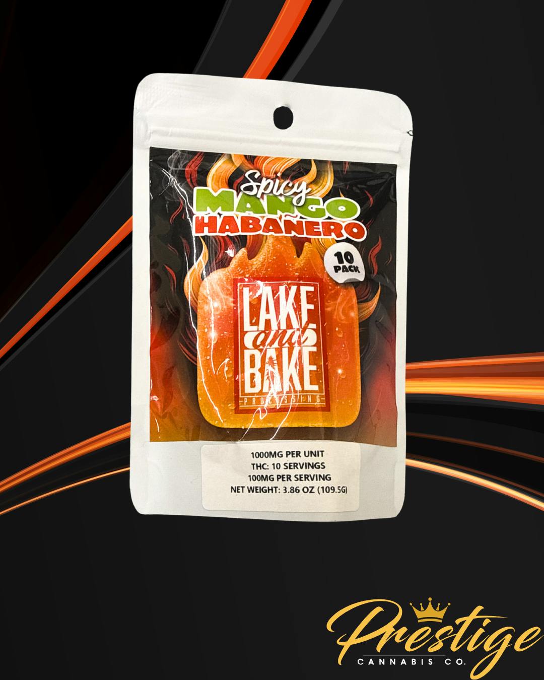 LAKE AND BAKE EDIBLES | SPICY MANGO HABANERO - HYBRID (1000MG)
