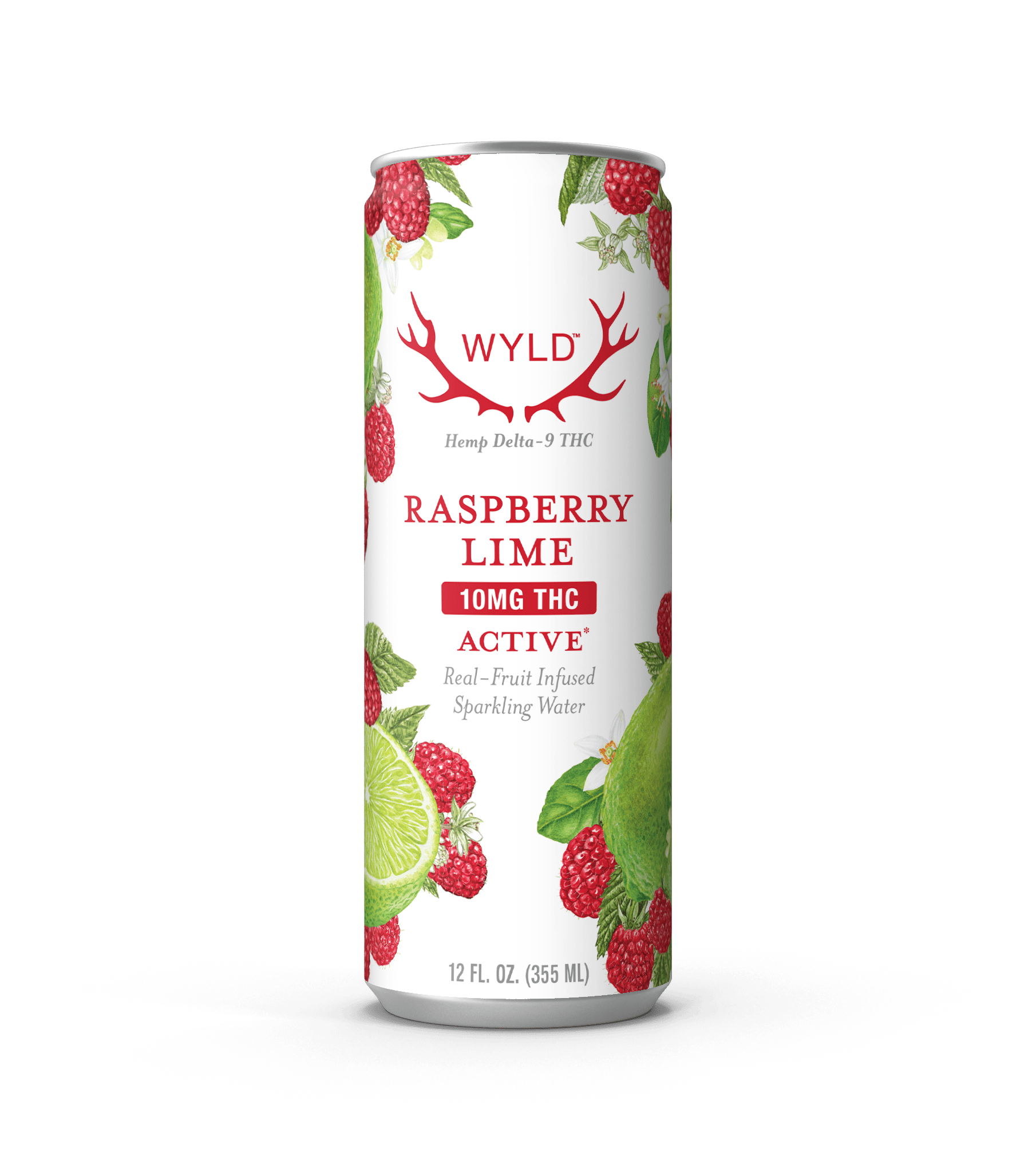 WYLD DELTA-9 SPARKLING WATER | RASPBERRY LIME - ACTIVE (10MG THC)
