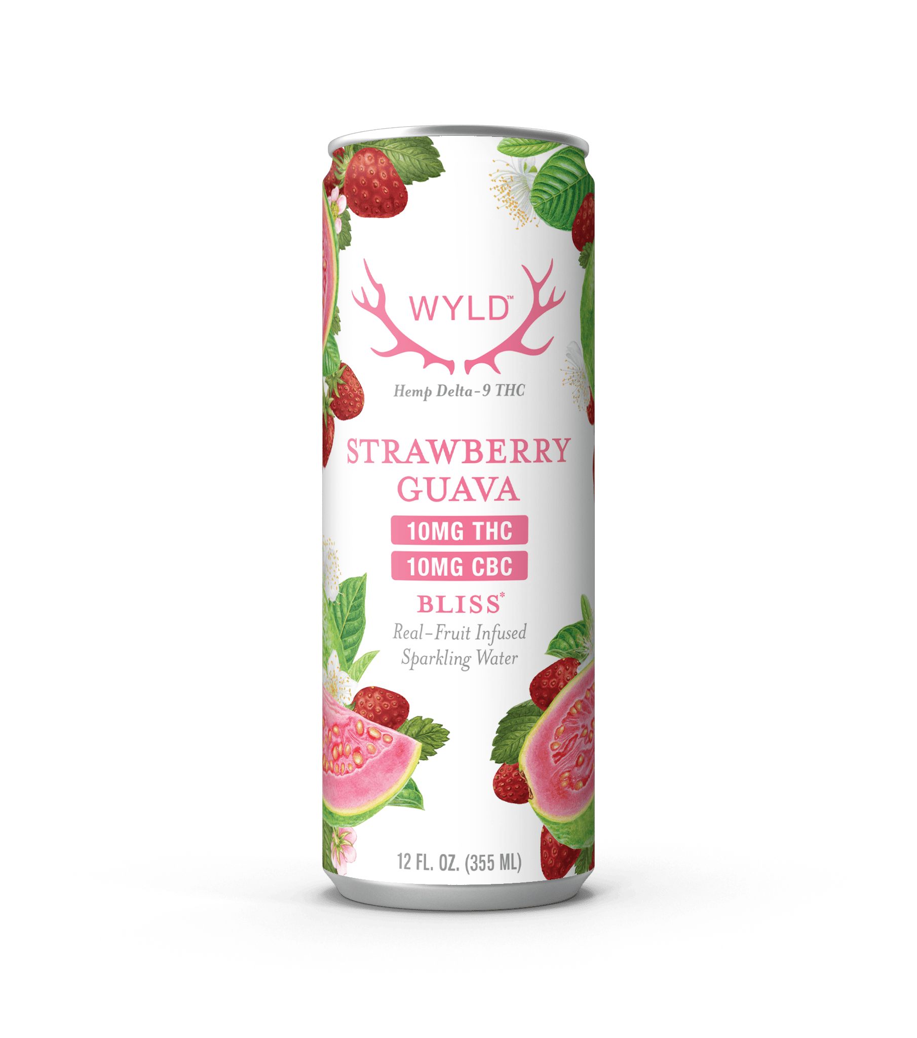 Strawberry Guava 1:1 THC:CBC D-9 Sparkling Water | Carbonated | 10mg | 12oz