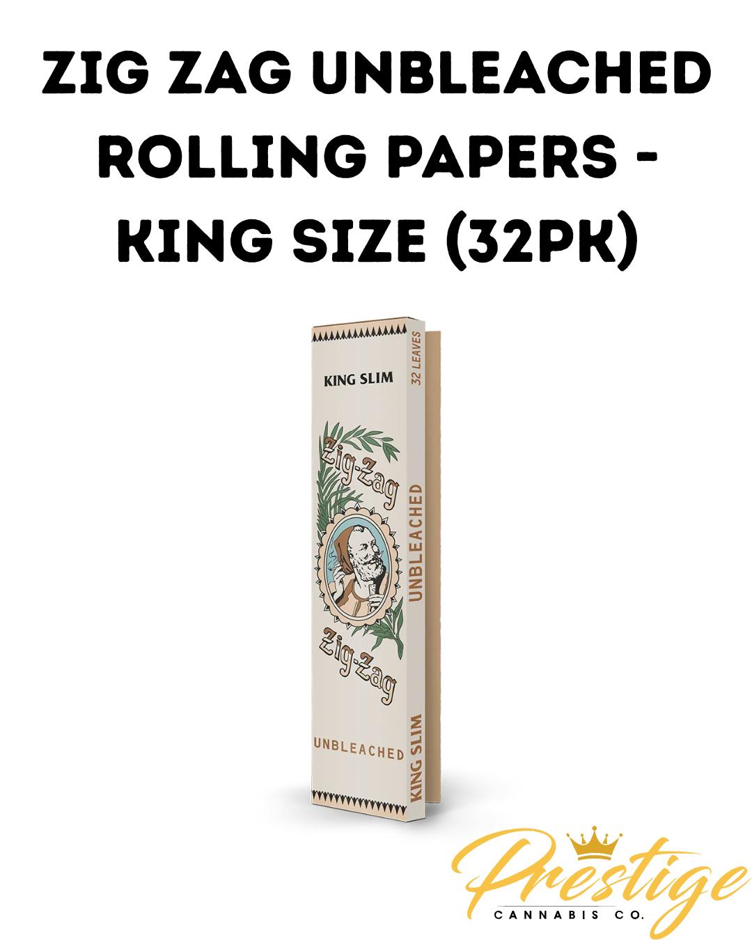 ZIG ZAG PAPERS | UNBLEACHED - KING SLIM (32PK)