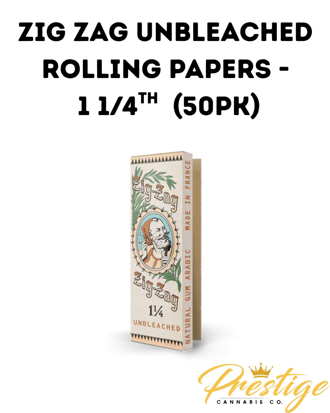 ZIG ZAG PAPERS | UNBLEACHED - 1 1/4 SIZE (50PK)