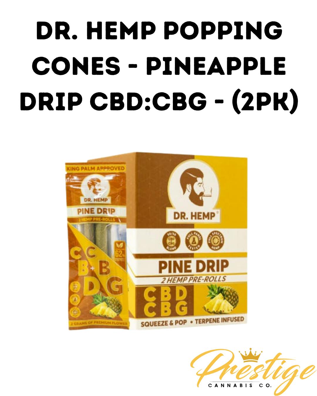DR. HEMP SQUEEZE & POP CONES | PINEAPPLE DRIP (CBD:CBG) - (2PK)