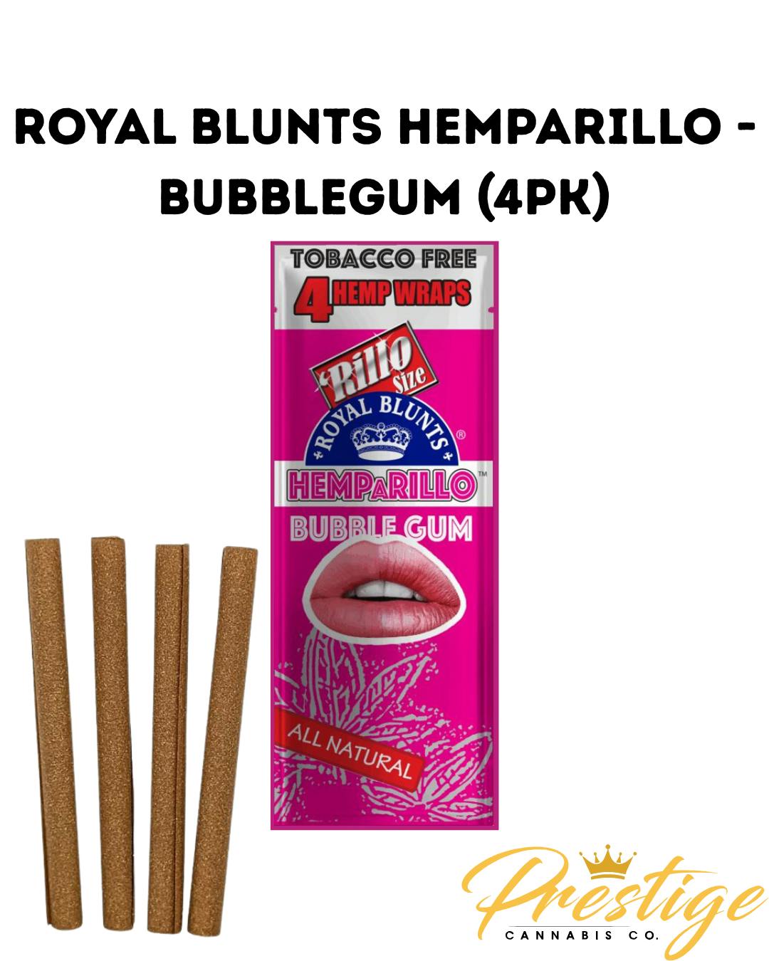 ROYAL BLUNTS HEMPARILLOS | BUBBLEGUM (4PK)