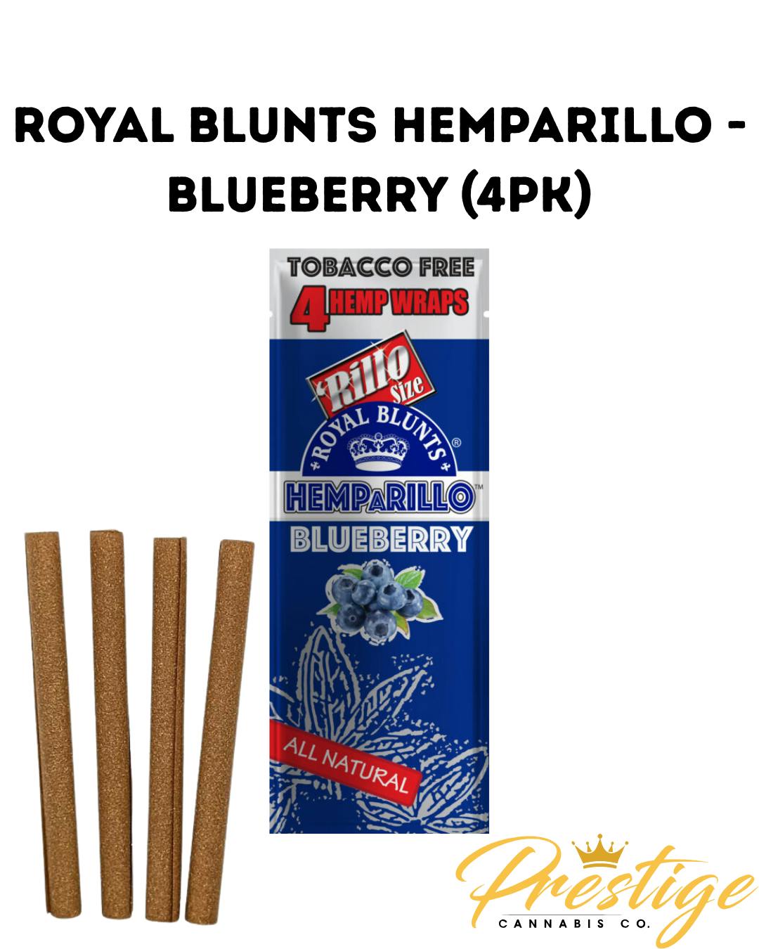 ROYAL BLUNTS HEMPARILLOS | BLUEBERRY (4PK)