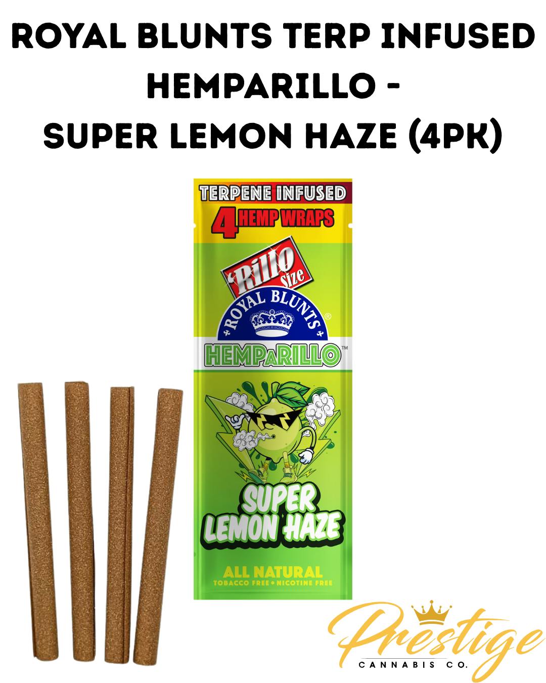 ROYAL BLUNTS TERPENE INFUSED HEMPARILLOS | SUPER LEMON HAZE (4PK)
