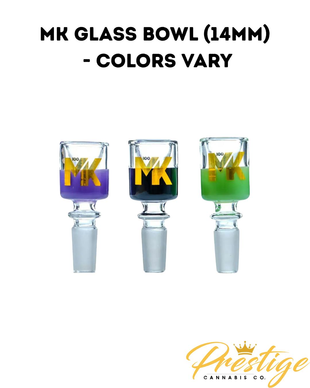 BOWL | MK GLASS - MALE (14MM) - COLORS VARY