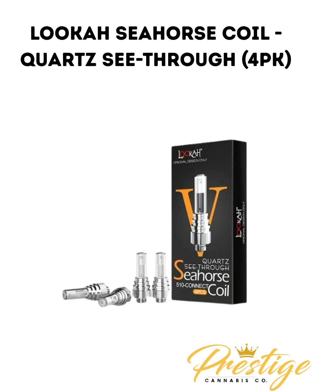 LOOKAH SEAHORSE COILS | V - QUARTZ - SEE-THROUGH (4PK)