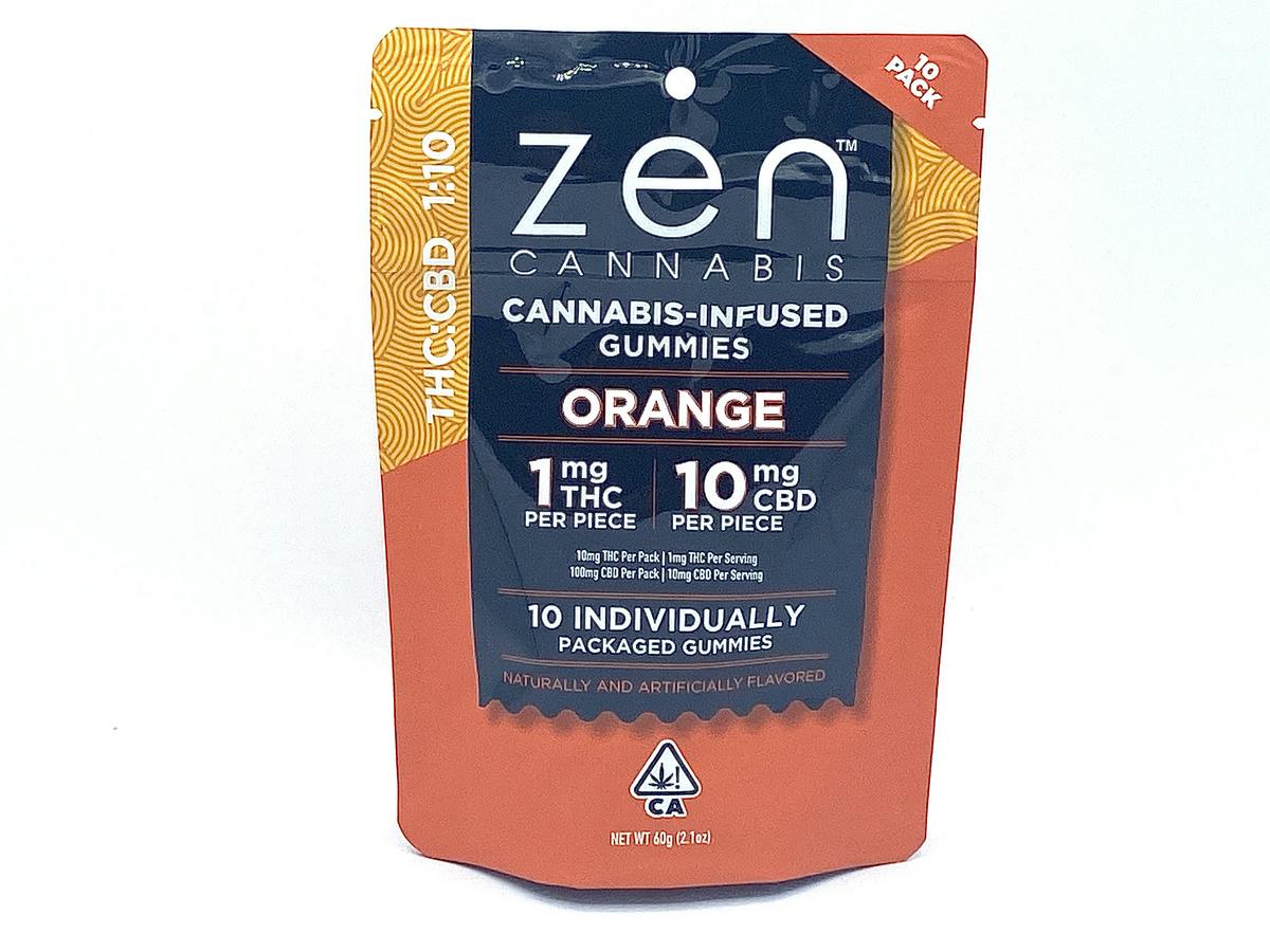 Orange 1:10 THC:CBD 10-Pack Gummies